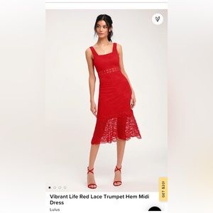 Red Lace Lulus Dress